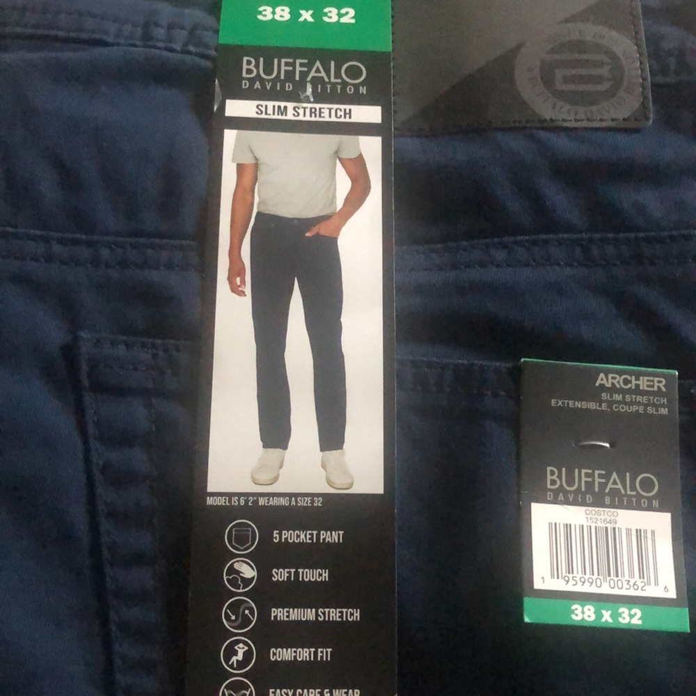 COPY - Buffalo David Bitton slim stretch pants 38/32 - Picture 2 of 3